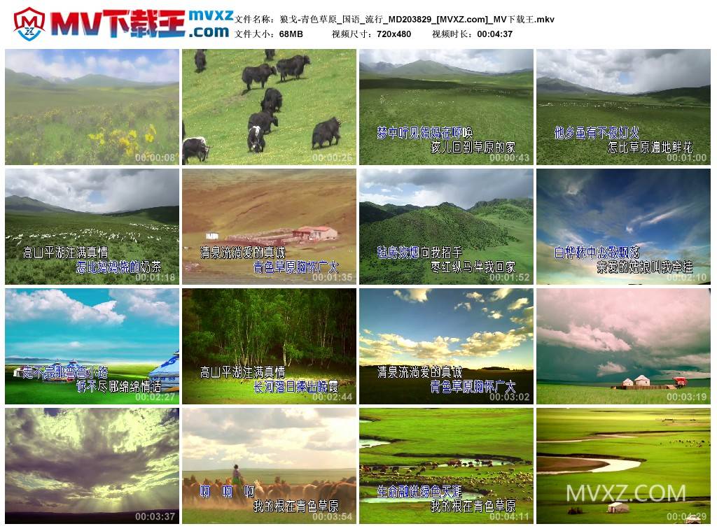狼戈-青色草原_国语_流行_MD203829